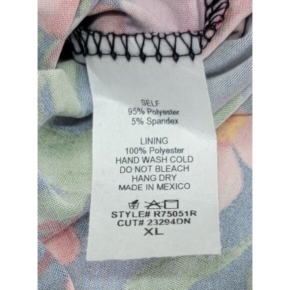 White Birch Tank Romper Shorts Black Multicolor Polyester Spandex Womens XL - Picture 3 of 8